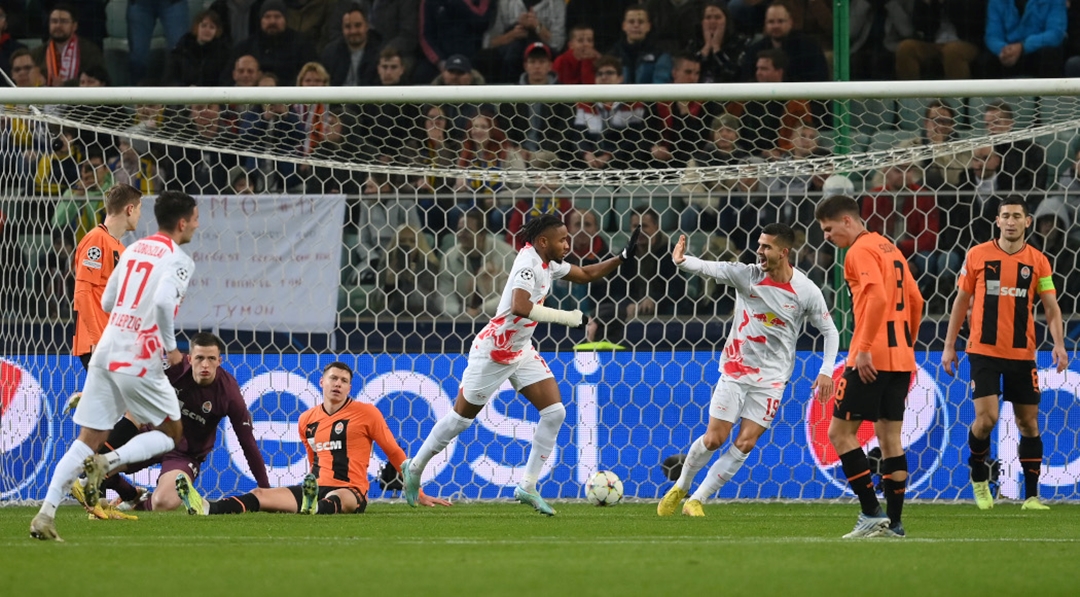 UCL RB Leipzig Thrash Shakhtar Donetsk To Reach Knockout Stage