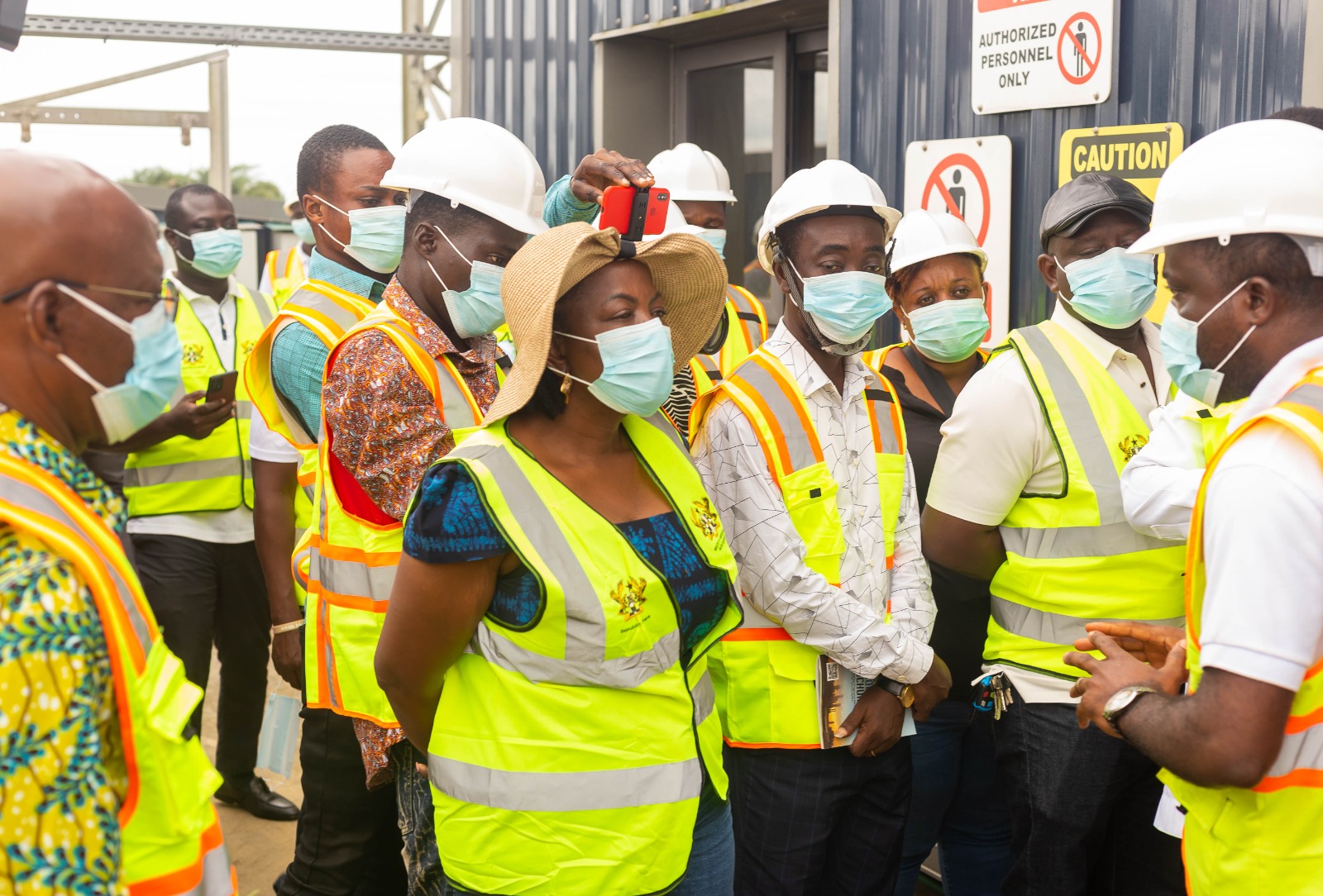 Lydia Alhassan inspects sanitation projects in Western Region