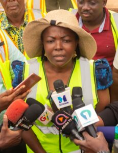 Lydia Alhassan inspects sanitation projects in Western Region