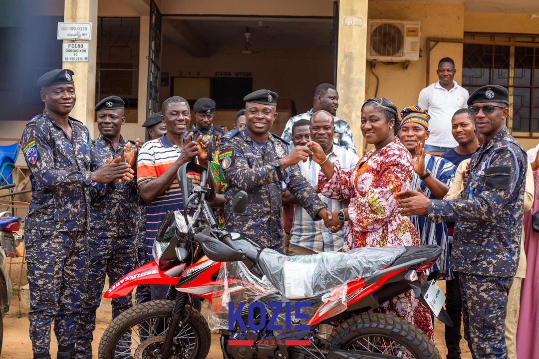 Kozie boosts Adentan security with donation of motorbikes to police 