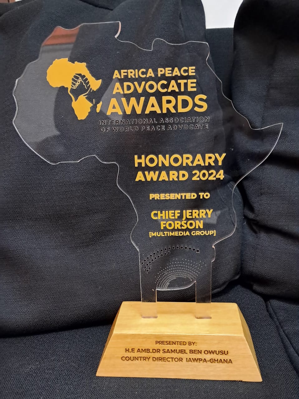 Chief Jerry Forson of Adom FM honoured at Africa Peace Advocate Awards 2024