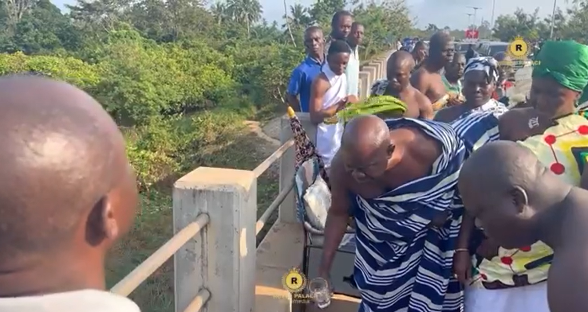 Moment libation was poured, ram sacrificed to allow Asantehene to cross River Pra