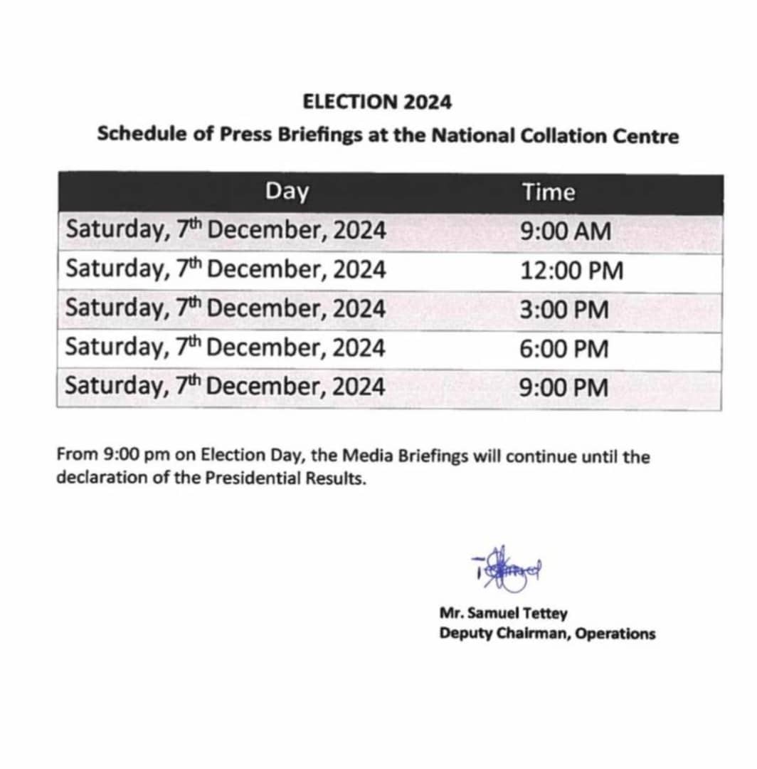 EC media schedule 