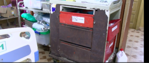 Rusted file trolleys that house vital patients' records