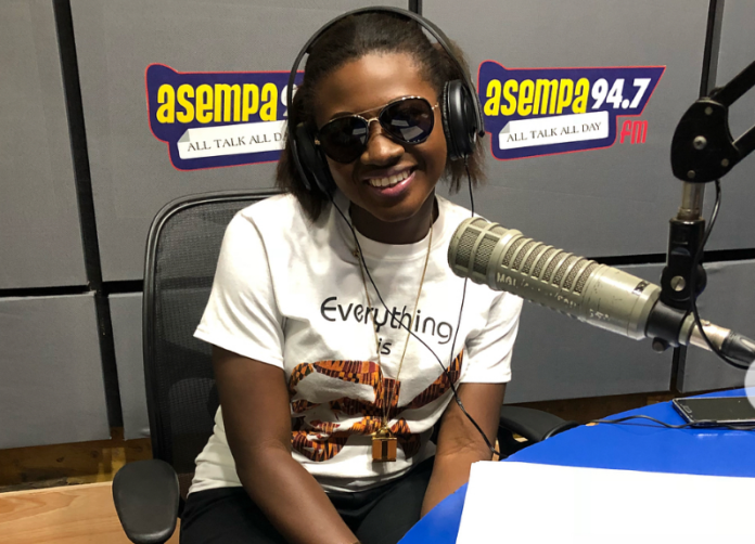 Martha Ankomah at Asempa FM studio
