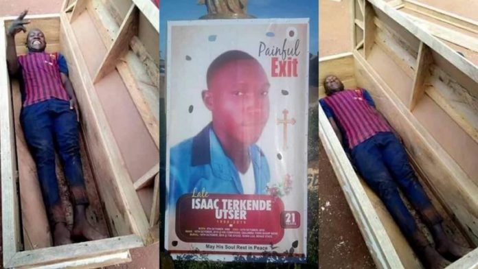 Adventurous young man dies a day after lying in a coffin to take pictures