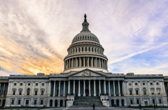 The US Capitol Building in Washington, DC.