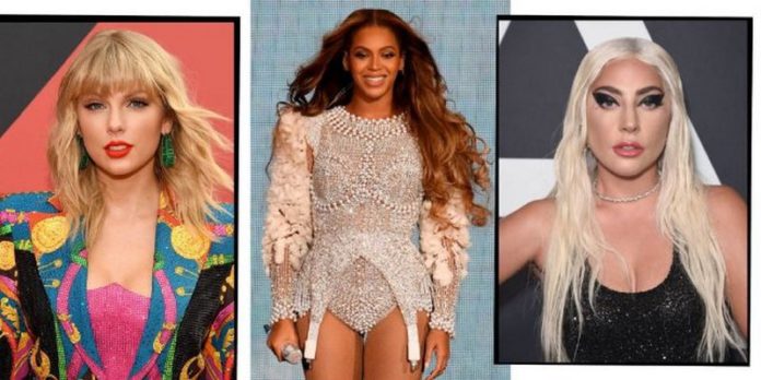 Taylor Swift, Beyonce and Lady Gaga