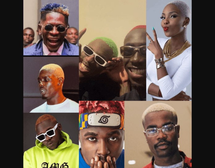 Ghanaian musicians who have their hair dyed