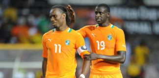 Toure (R) called Drogba his "big brother" as he underlined his support for his former teammate