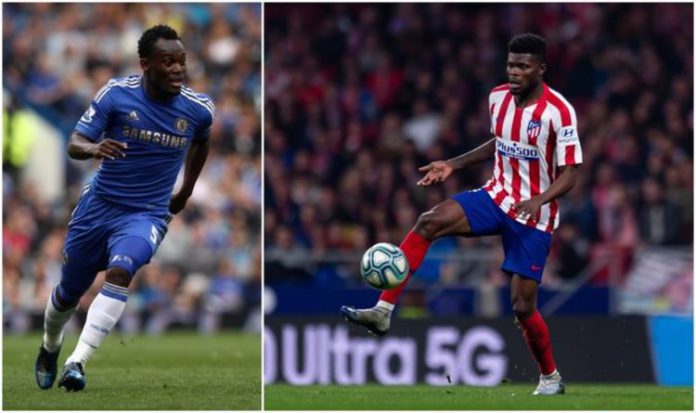 Michael Essien and Thomas Partey