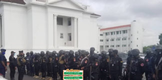 heavy security at supreme court