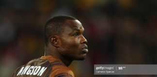 JOHANNESBURG, SOUTH AFRICA - JULY 02: Goalkeeper Richard Kingson of Ghana looks on during the 2010 FIFA World Cup South Africa Quarter Final match between Uruguay and Ghana at the Soccer City stadium on July 2, 2010 in Johannesburg, South Africa. (Photo by Cameron Spencer/Getty Images)