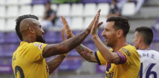 Lionel Messi made history with his assist to Arturo Vidal on Saturday. (AP Photo/Manu Fernandez)