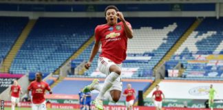 Jesse Lingard's only Premier League goal of the 2019-20 season came on the final day in his side's 2-0 win over Leicester City