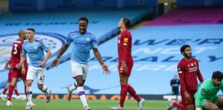 Raheem Sterling celebrates for Manchester City, 2020 Image credit: Getty Images