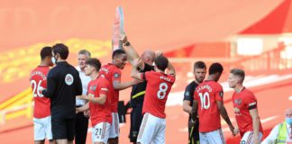 Manchester United make a substitution Image credit: Getty Images