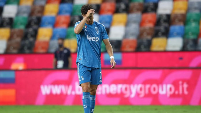 Cristiano Ronaldo sull'1-1 di Nestorovski in Udinese-Juventus Image credit: Getty Images