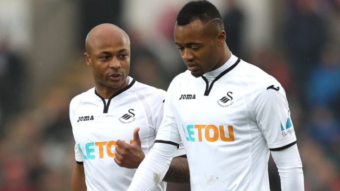 Andre and Jordan Ayew at Swansea City