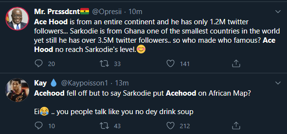 Ghanaians react to Ace Hood calling Sarkodie a liar on social media 