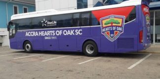 Hearts of Oak team bus