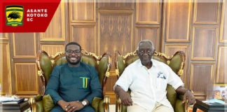 Asante Kotoko CEO and former President of the Republic of Ghana, John Agyekum Kuffour