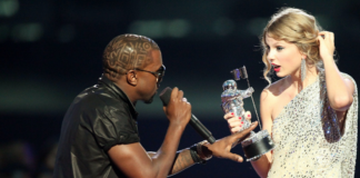 Kanye West and Taylor Swift at 2009 VMAs