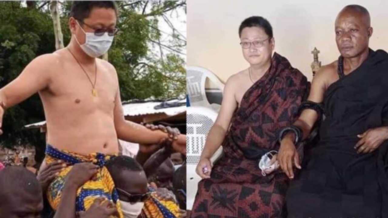 Chinese man enstooled chief at Kwahu Abetifi - Adomonline.com