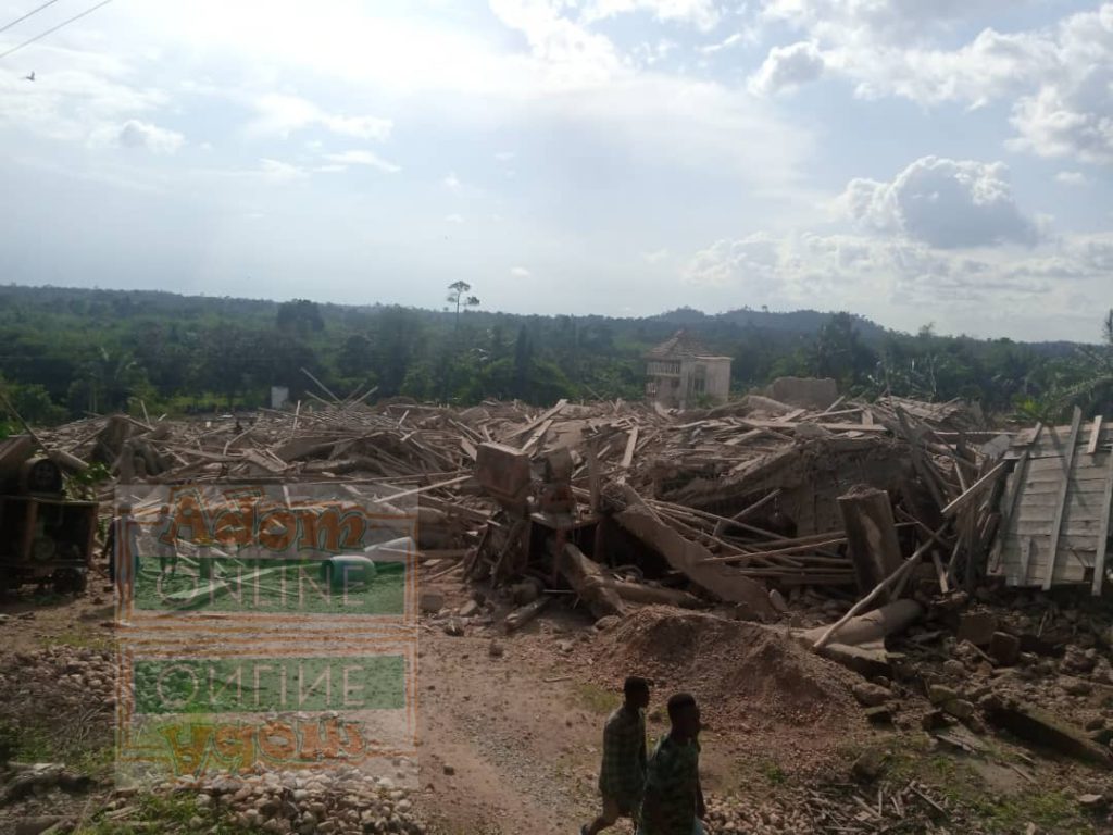 Church building collapse in Akyem Batabi