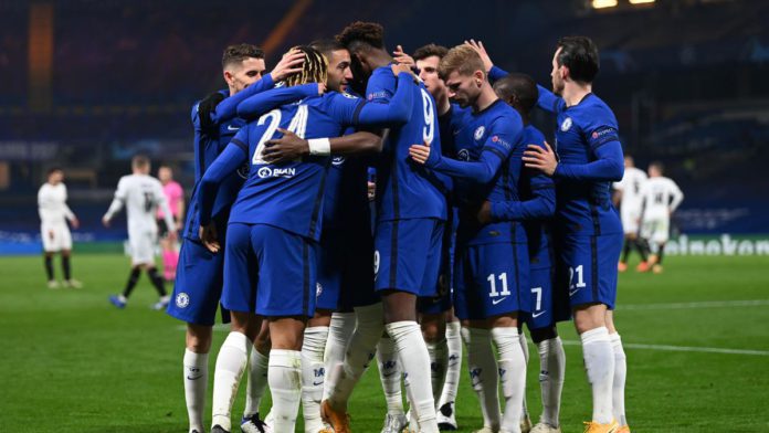 TAMMY ABRAHAM OF CHELSEA CELEBRATES AFTER SCORING HIS TEAM'S THIRD GOAL IMAGE CREDIT: GETTY IMAGES