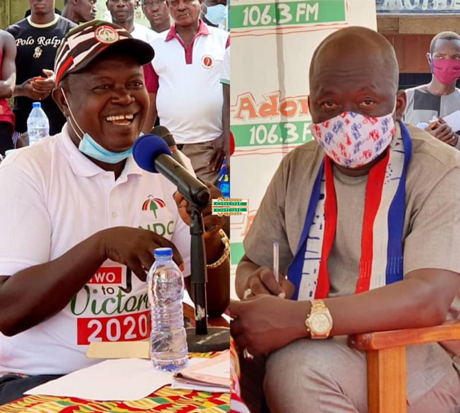 MP for Upper West Akim Constituency, Derek Assifo Bekoe and NPP Parliamentary Candidate, Frederick Adom Obeng