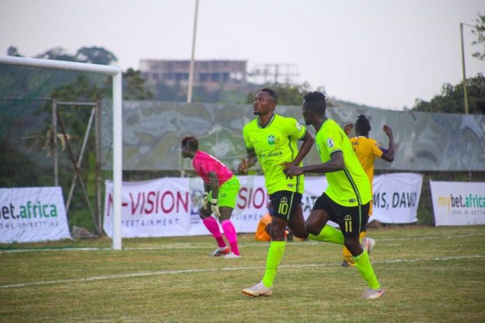 Joseph Esso celebrating his first goal for Dreams FC