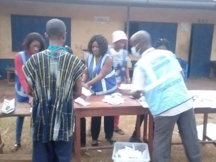 counting of ballots underway