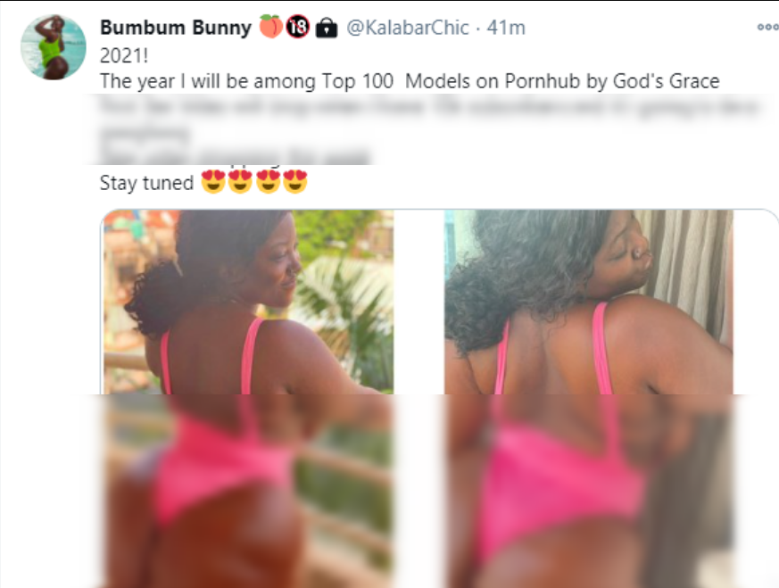 Nigerian Porn Models - Nude model causes stir for calling on God to help her achieve 2021 porn  ambition
