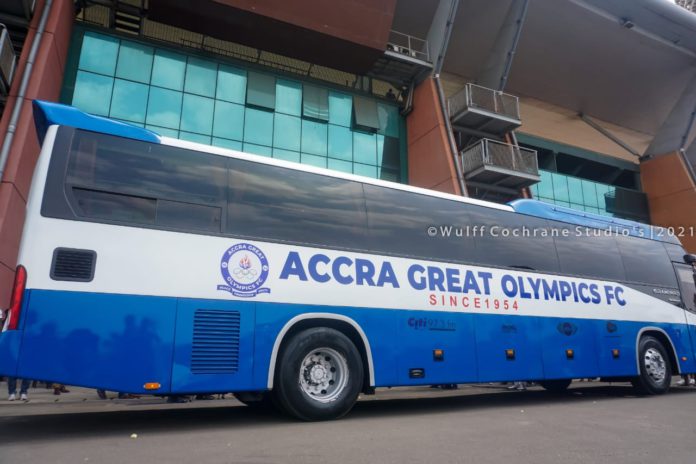 Great Olympics team bus