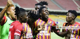 Hearts of Oak players celebrate