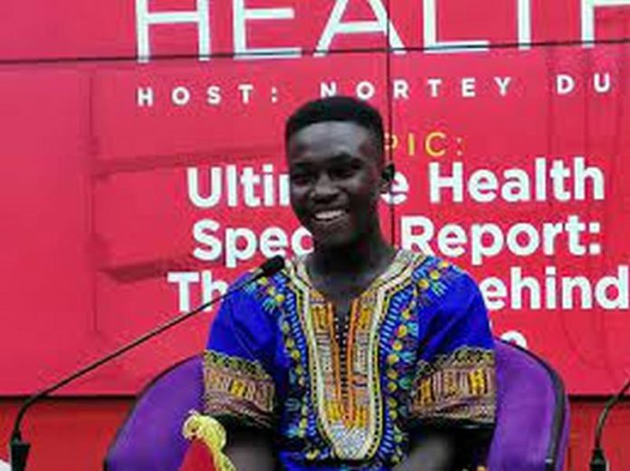 Joshua Ayinga smiles broadly as he shares his story on Joy FM's Ultimate Health.