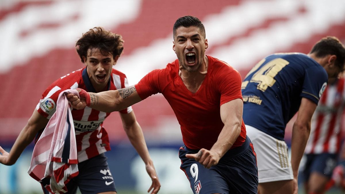 Luis Suarez rescues a point for Atletico Madrid against La Liga