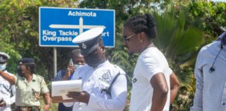 Derek Boateng with a Police Officer