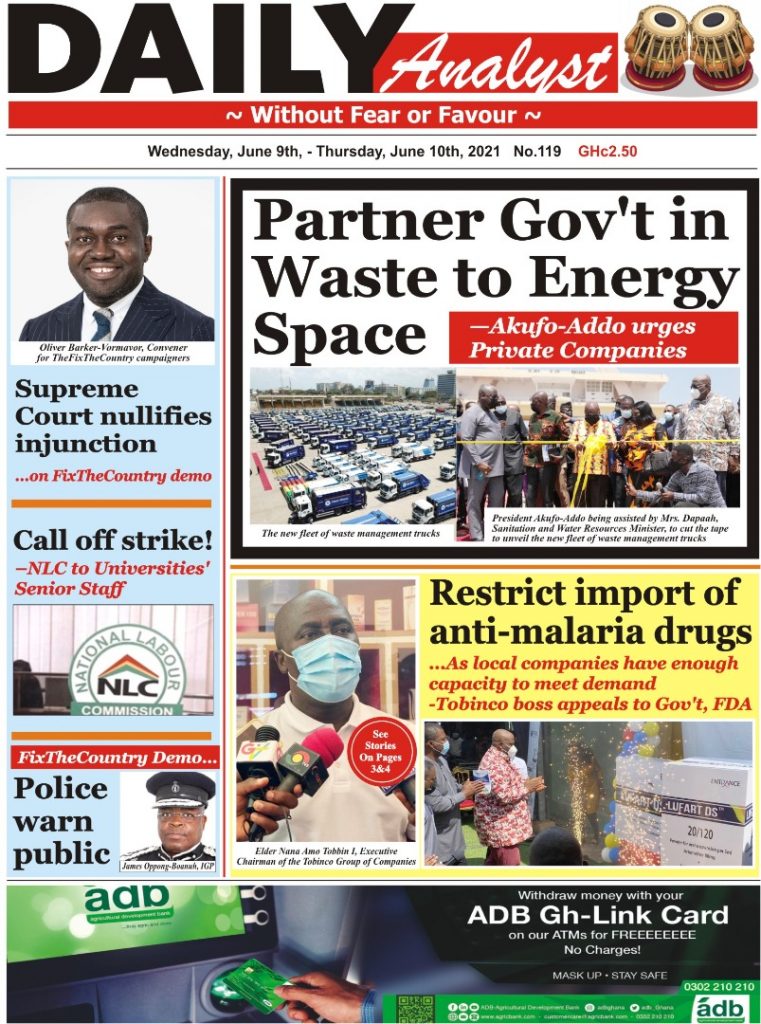 Newspaper Headlines Wednesday June 9 21 Adomonline Com