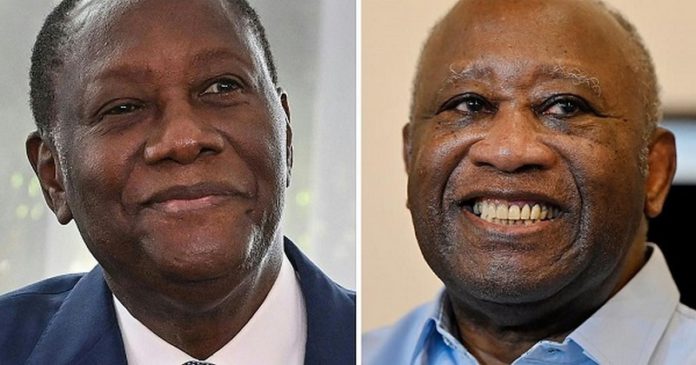 Ivorian President, Allasane Ouattara and his predecessor Laurent Gbagbo