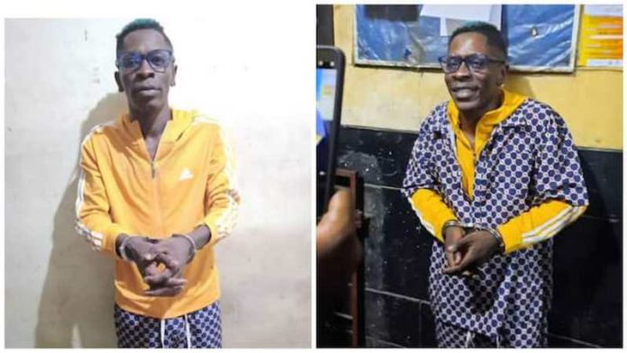 shatta wale in handcuff