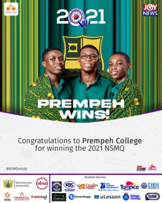 Prempeh College wins 2021 NSMQ - Adomonline.com