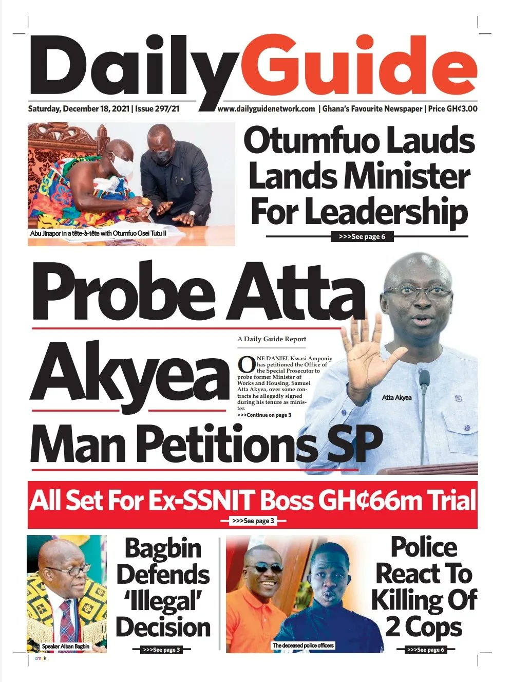 The Weekend's Newspaper Headlines - Adomonline.com