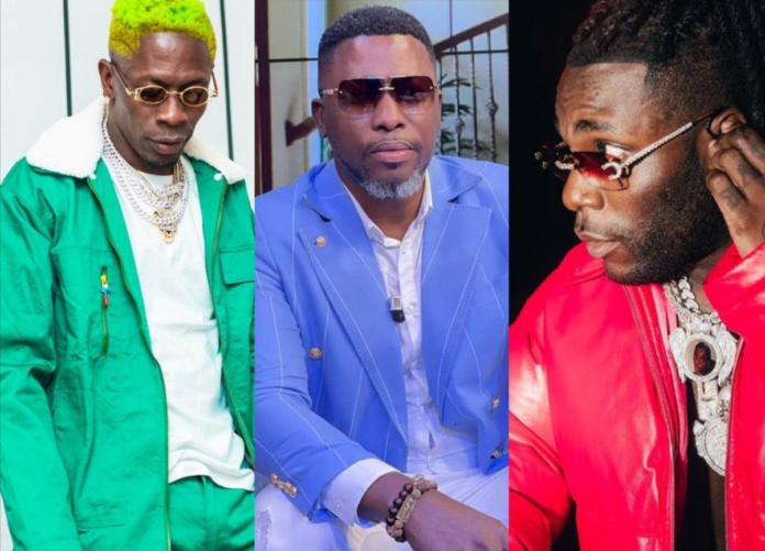 L-R: Shatta Wale, A Plus and Burna Boy