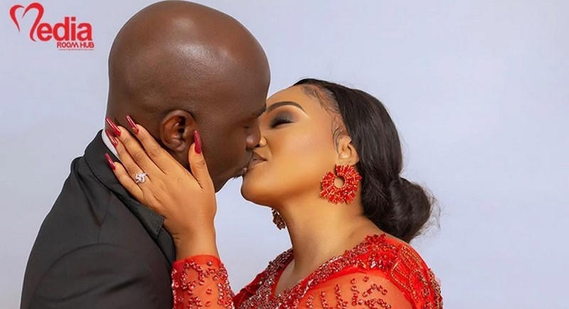 Nollywood actress Mercy Aigbe and her husband Adeoti Kazim [MediaRoomHub]