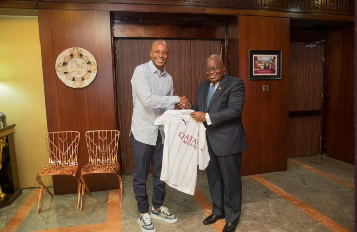 Andre Ayew and President Akufo Addo