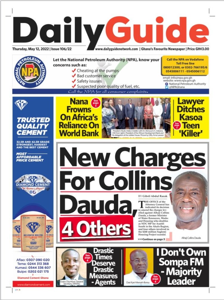 Newspaper Headlines: Thursday, May 12, 2022 - Adomonline.com