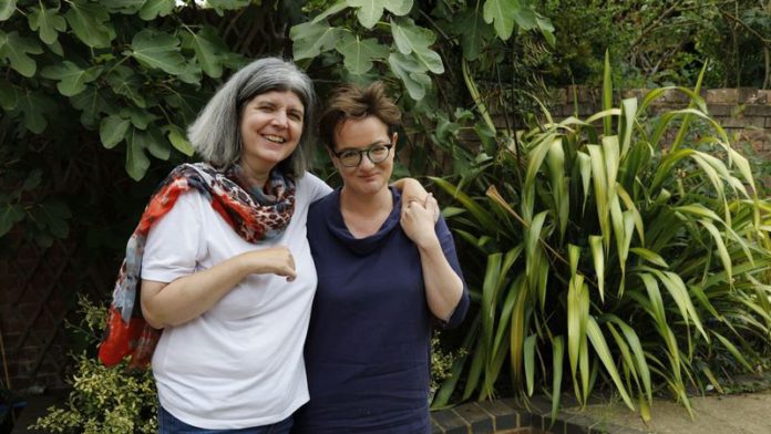 Nancy Campbell with her partner Anna Zvegintzov (Image: DAILY EXPRESS)