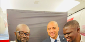 Kurt Okraku [L], David Trezeguet [M] and Mustapha Ussif [R]